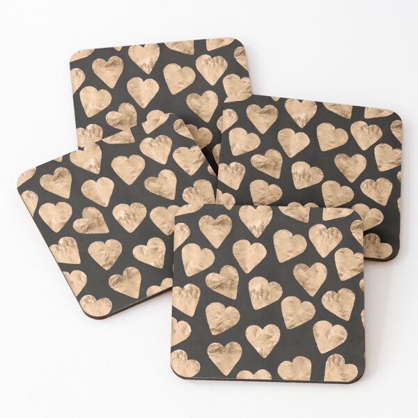 Item preview, Hearts on black background designed and sold by ArchiJoshi2001.