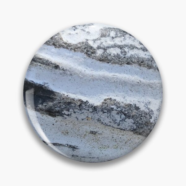 Item preview, Close-up of beautiful layered triangular stone rock in white and grey stripes  designed and sold by Khala.