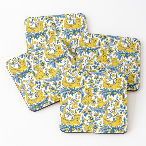 Item preview, Ukraine Cats Retro 30s Floral Vintage Ukrainian Cat Pattern designed and sold by SecretDicer.