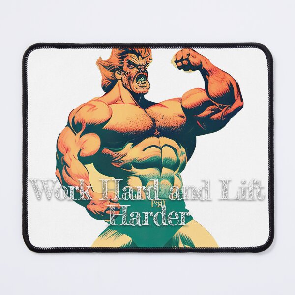 Item preview, Work Hard and Lift HarderDesignBodybuilding Fitness Gym Workout Exercise Merch Print Design designed and sold by tengamerx.