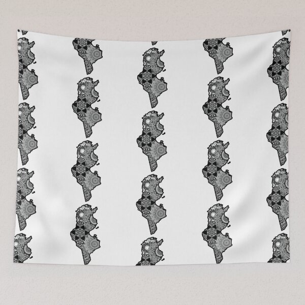 Item preview, Map of Tunisia designed and sold by KatsCanvas.