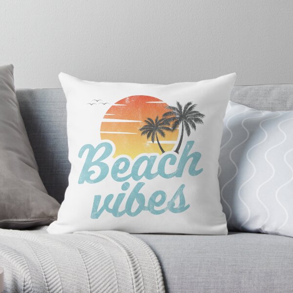 Beach Vibes Throw Pillow