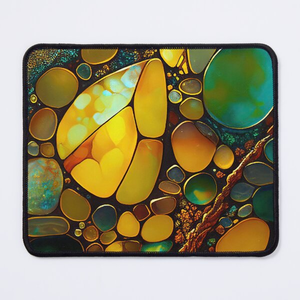 Item preview, Pointillism seaglass golden streams abstract designed and sold by Piotrek0001.