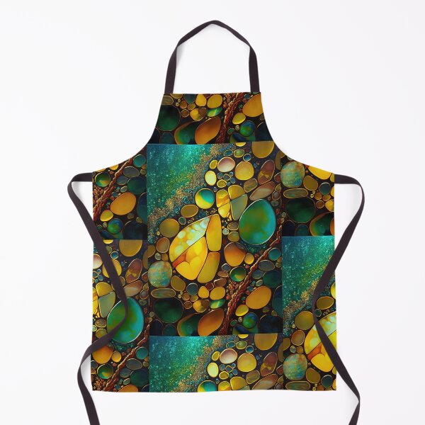 Aperçu de l'œuvre Pointillism seaglass golden streams abstract créée et vendue par Piotrek0001.