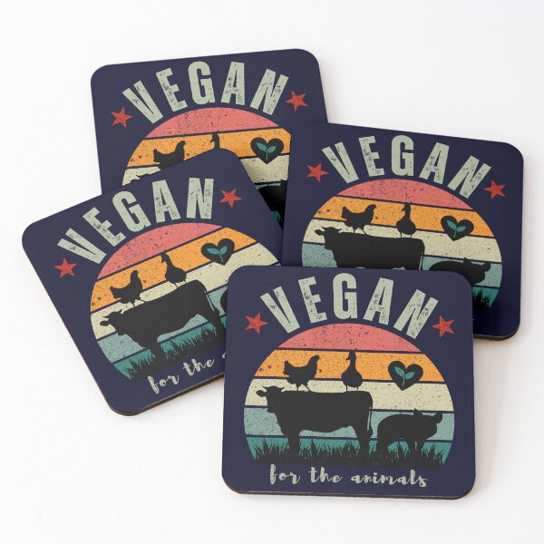 Item preview, Vegan For The Animals - Retro designed and sold by GreenSlate.