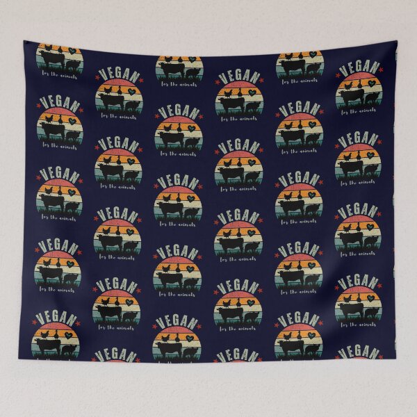 Item preview, Vegan For The Animals - Retro designed and sold by GreenSlate.