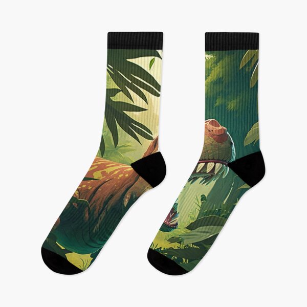 Item preview,  Ferocious T-Rex Roaring in Lush Jungle - Dinosaur Illustration for Kids designed and sold by PlaytimeArt.