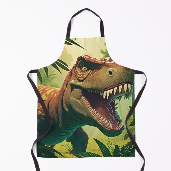 Item preview, Ferocious T-Rex Roaring in Lush Jungle - Dinosaur Illustration for Kids designed and sold by PlaytimeArt.