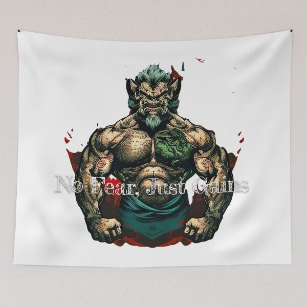Item preview, No Fear, Just GainsDesignBodybuilding Fitness Gym Workout Exercise Merch Print Design designed and sold by tengamerx.
