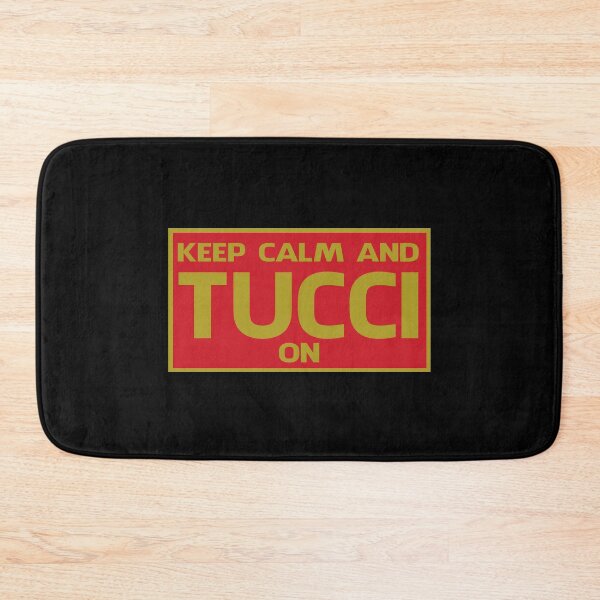 Item preview, Keep calm and Tucci on in red and gold designed and sold by Manoroma.