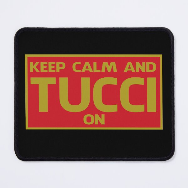 Item preview, Keep calm and Tucci on in red and gold designed and sold by Manoroma.