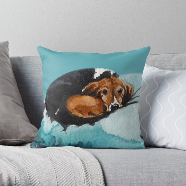 Basset Throw Pillow