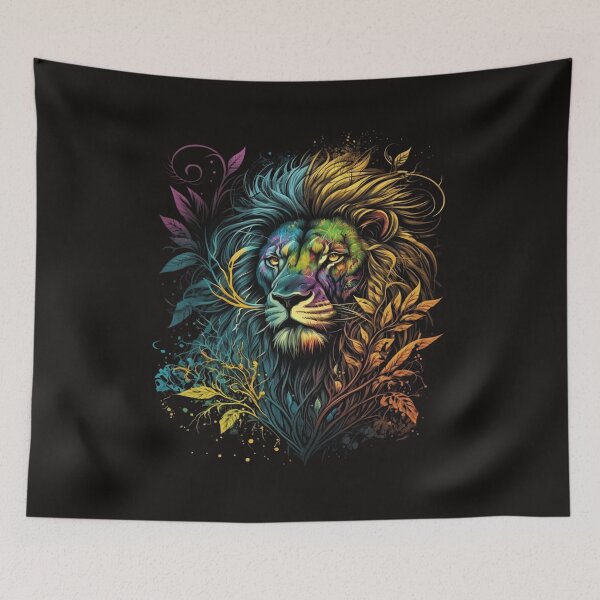 Item preview, wild lion designed and sold by HouseOfLyons.