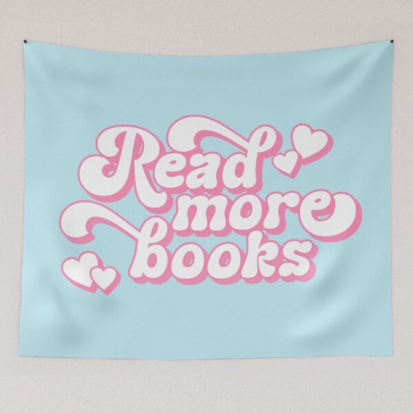 Item preview, Read More Books - Books Lover Quote Retro Pastel Pink Typography designed and sold by Cawaiico.
