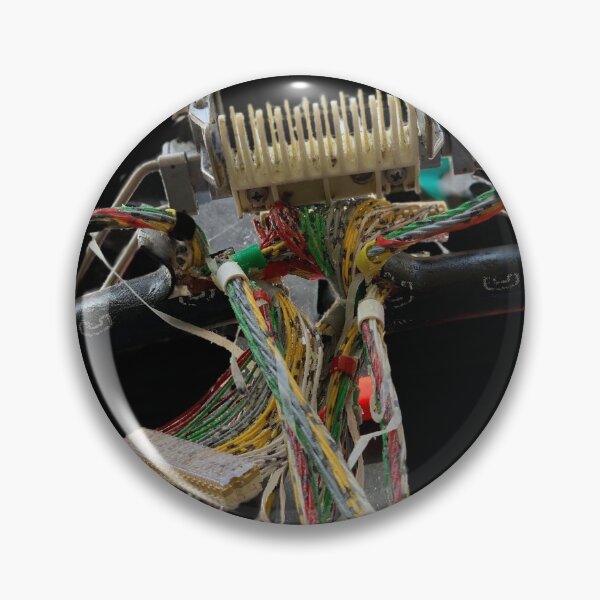 Item preview, Macro view display of  professional splicing of colorful fiber optic Internet cables on black background 	 designed and sold by Khala.