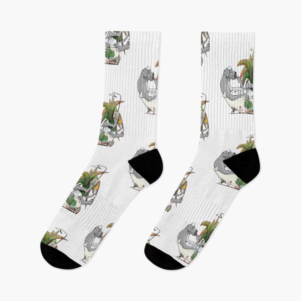 Item preview, Great Dane in the Bath, funny pet dog bathroom art designed and sold by Wyattdesign.