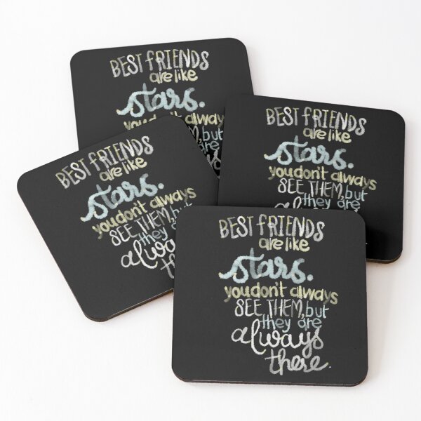 Item preview, Best friends are like stars yellow blue designed and sold by chuckletuckle.