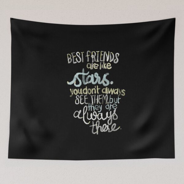 Item preview, Best friends are like stars yellow blue designed and sold by chuckletuckle.