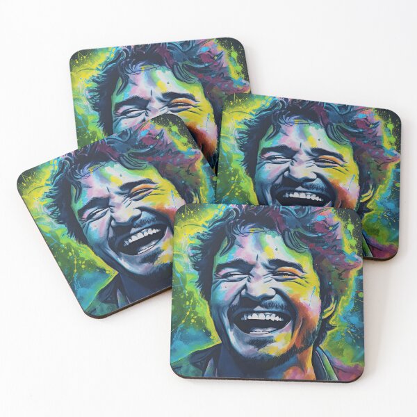 Item preview, Neon Laughter of the Unbearable Clownfish: Pedro Pascal in a Dreamlike Watercolor Oil Painting designed and sold by THC Studios.
