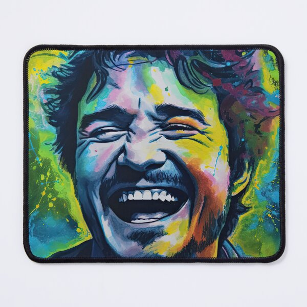 Item preview, Neon Laughter of the Unbearable Clownfish: Pedro Pascal in a Dreamlike Watercolor Oil Painting designed and sold by THC Studios.