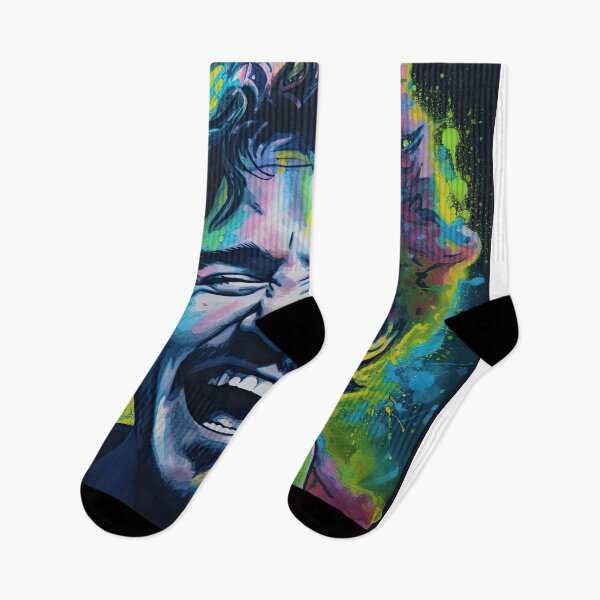 Item preview, Neon Laughter of the Unbearable Clownfish: Pedro Pascal in a Dreamlike Watercolor Oil Painting designed and sold by THC Studios.
