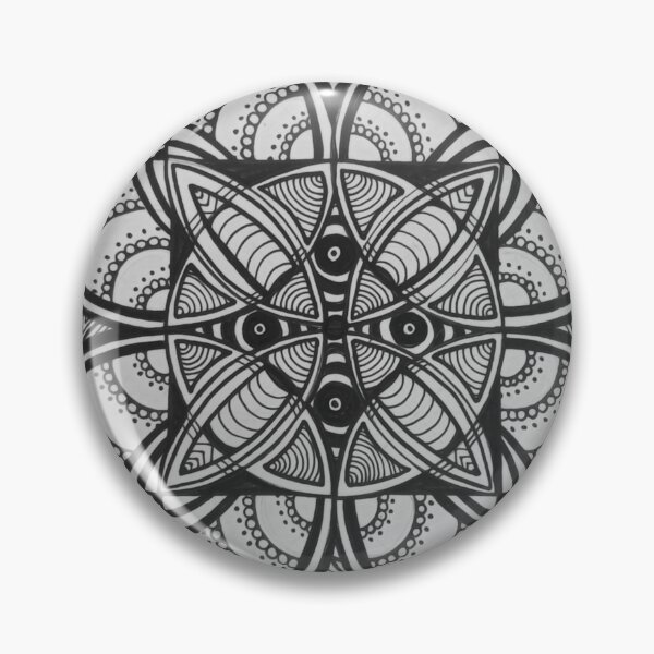 Item preview, Achromatic Zesty Mandala designed and sold by AmeUmiShop.