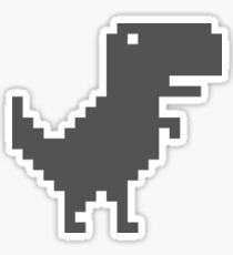 8-bit Dinosaur Chrome Sticker