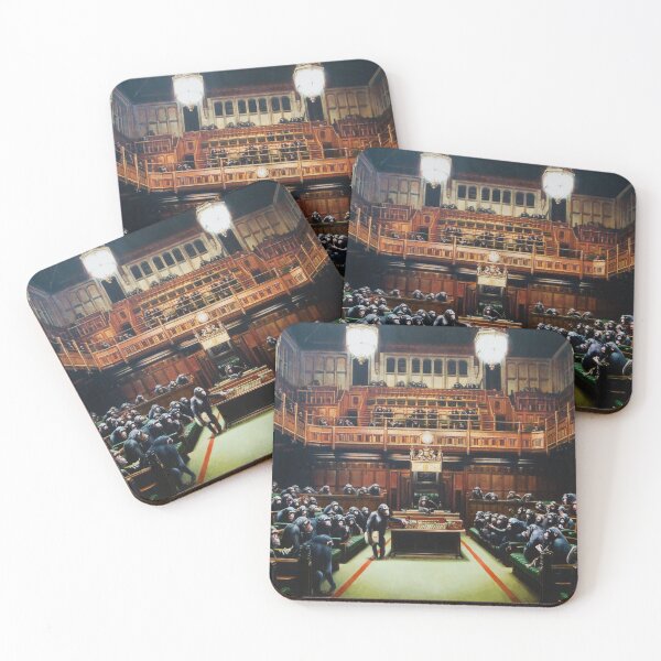 Item preview, Parliament Of Monkeys - Banksy Painting designed and sold by Teecha.