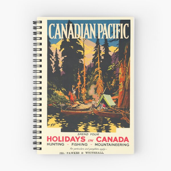 Item preview, Vintage Canada Travel Poster - Spend your Holidays in Canada Hunting, Fishing, Mountaineering 1926 designed and sold by Gin  Neko.