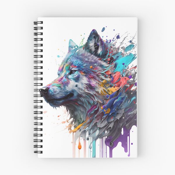 Item preview, Modern Wolf Design Splash Art designed and sold by EarthArtAvencha.