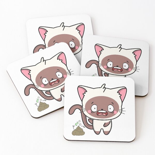 Item preview, Funny white cat smells stinky poo designed and sold by Pet Station.