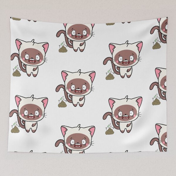 Item preview, Funny white cat smells stinky poo designed and sold by Pet Station.