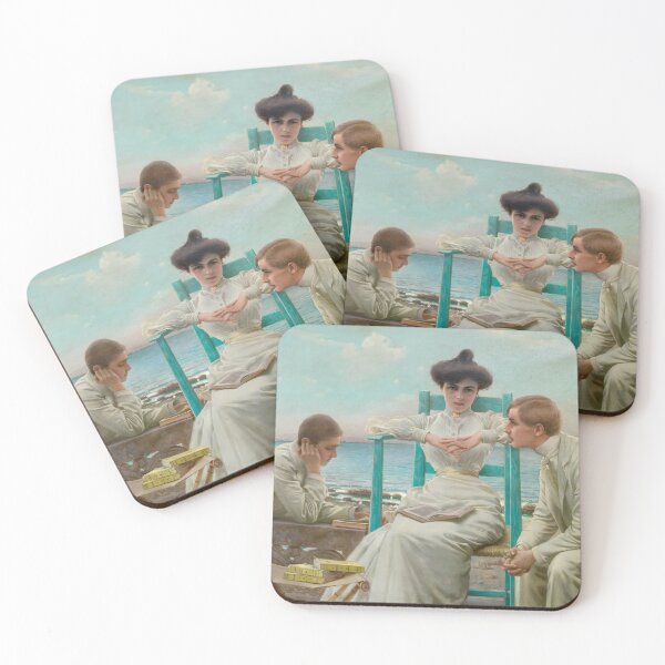 Item preview, Reading by the Sea (1910) - Vittorio Matteo Corcos designed and sold by SALON DES ARTS.