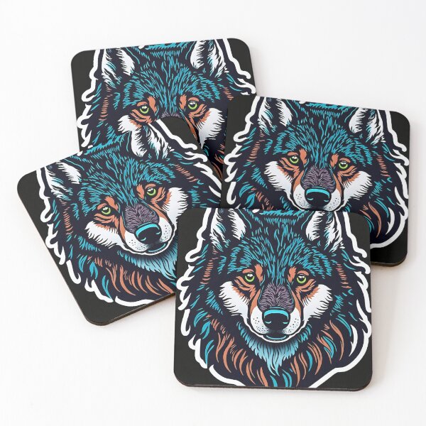 Item preview, A wolf with personality and colorful fur, with a slightly fierce appearance but actually has a desire for understanding in its heart. designed and sold by SurrealAnimals.
