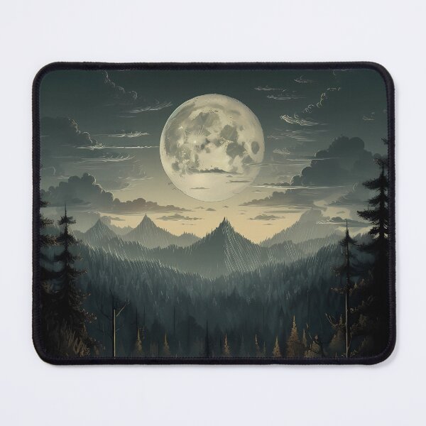 Item preview, Mystical mountains at full moon designed and sold by randrdesign.