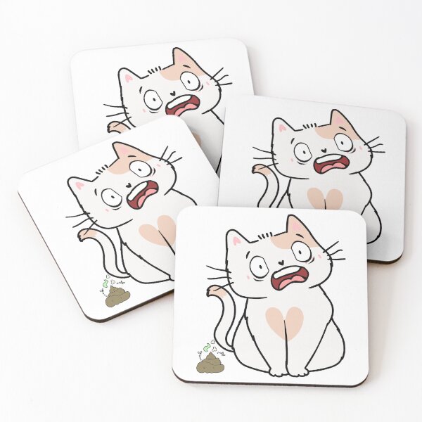 Item preview, Funny White cat smells stinky poo designed and sold by Pet Station.