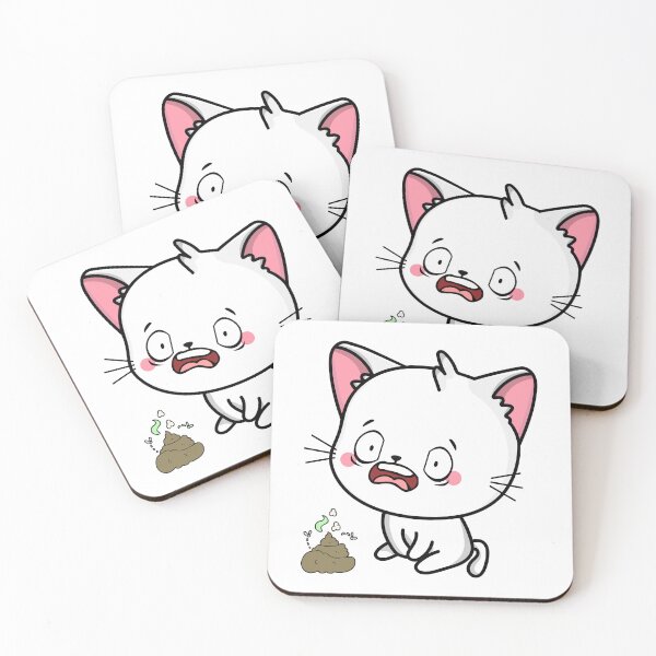 Item preview, Funny White cat smells stinky poo designed and sold by Pet Station.