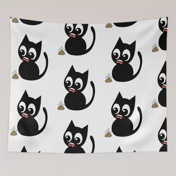 Item preview, Funny Black cat smells stinky poo designed and sold by Pet Station.