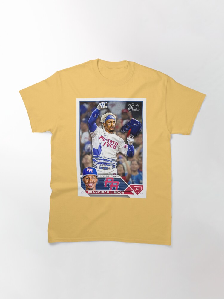  Number and Portrait Francisco Lindor New York MLBPA T-Shirt :  Sports & Outdoors