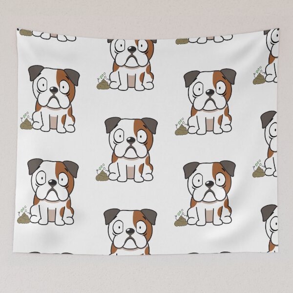 Item preview, Funny Bulldog smells stinky poo designed and sold by Pet Station.