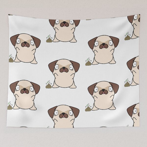 Item preview, Funny Pug smells stinky poo designed and sold by Pet Station.