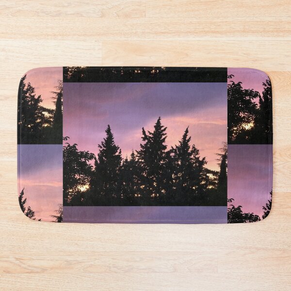 Item preview, Purple sky at sunset and pine trees  designed and sold by Khala.