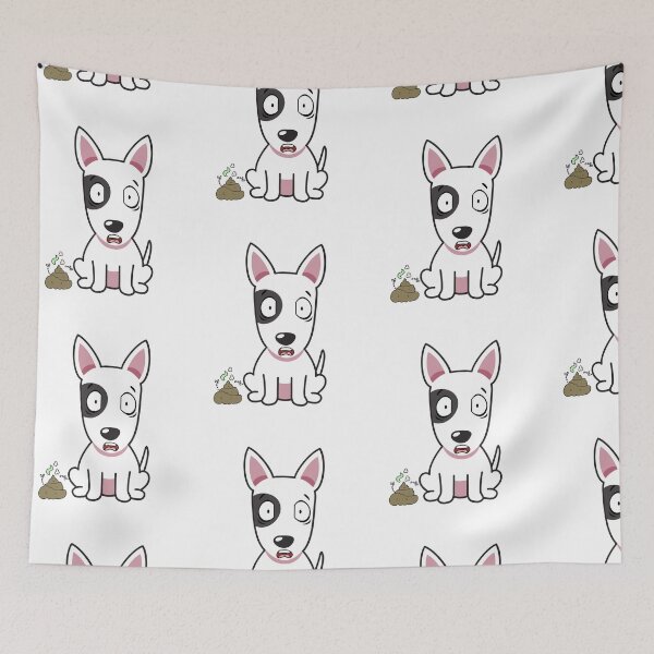 Item preview, Funny Bull Terrier smells stinky poo designed and sold by Pet Station.