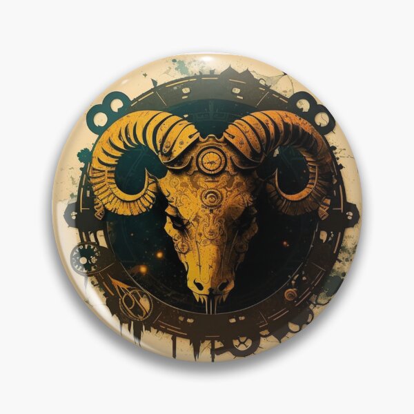 Item preview, Steampunk Astrology (Aries) #4 - Sticker and T-Shirt Design designed and sold by MindAsylum.