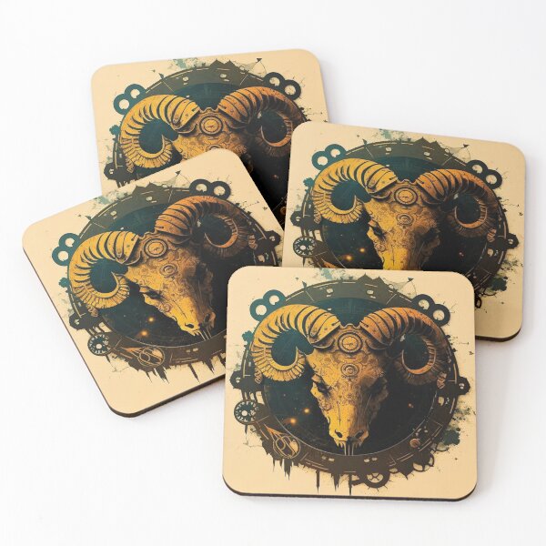 Item preview, Steampunk Astrology (Aries) #4 - Sticker and T-Shirt Design designed and sold by MindAsylum.