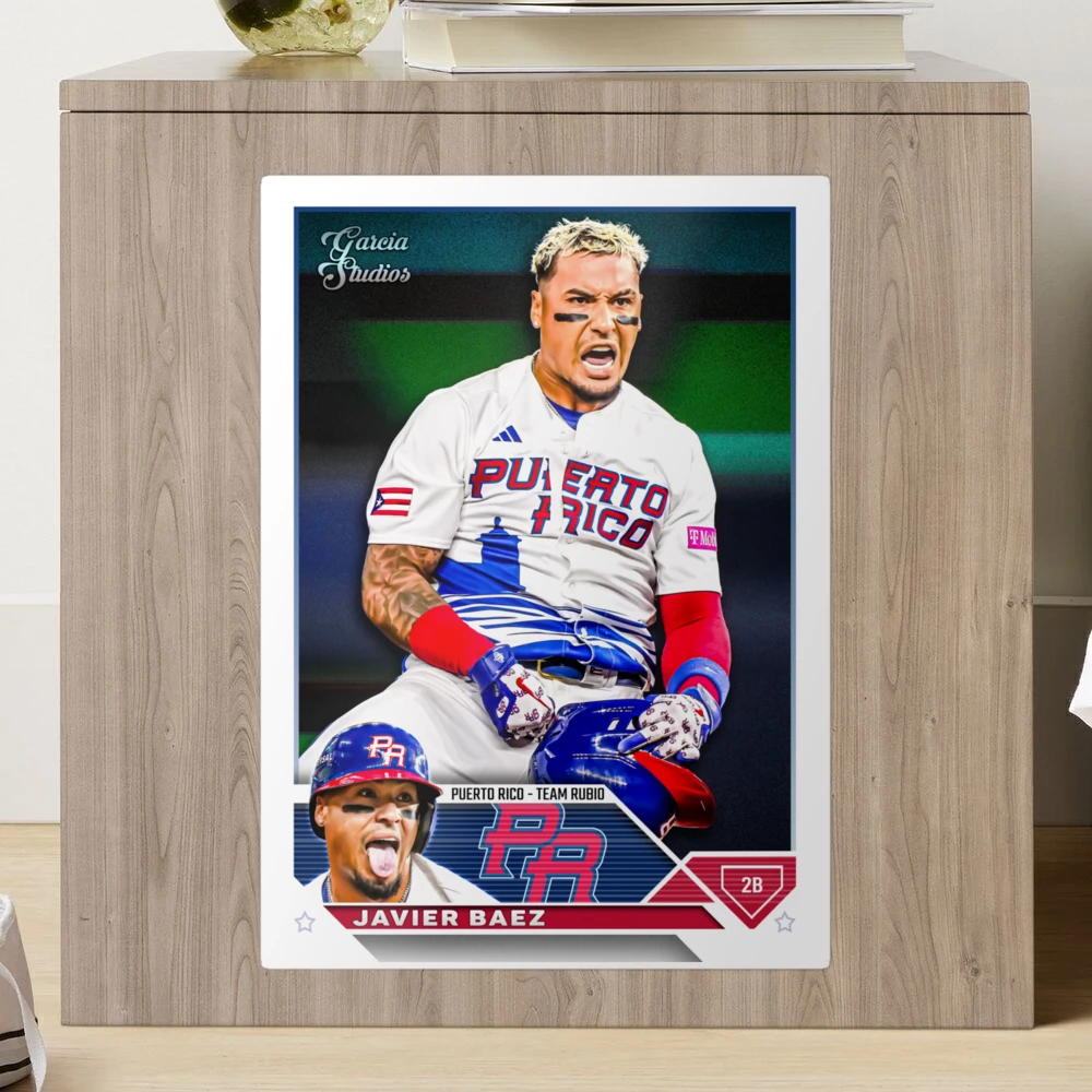 Javier Baez - Puerto Rico baseball card Sticker for Sale by