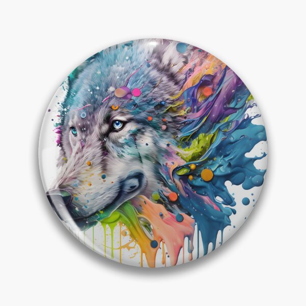 Artikelvorschau, Moderne Wolf-Design-Tropfkunst entworfen und verkauft von EarthArtAvencha.
