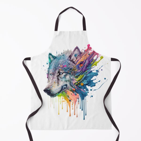 Artikelvorschau, Moderne Wolf-Design-Tropfkunst entworfen und verkauft von EarthArtAvencha.