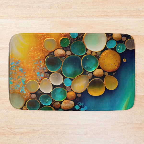 Item preview, Pointillism seaglass golden streams abstract designed and sold by Piotrek0001.