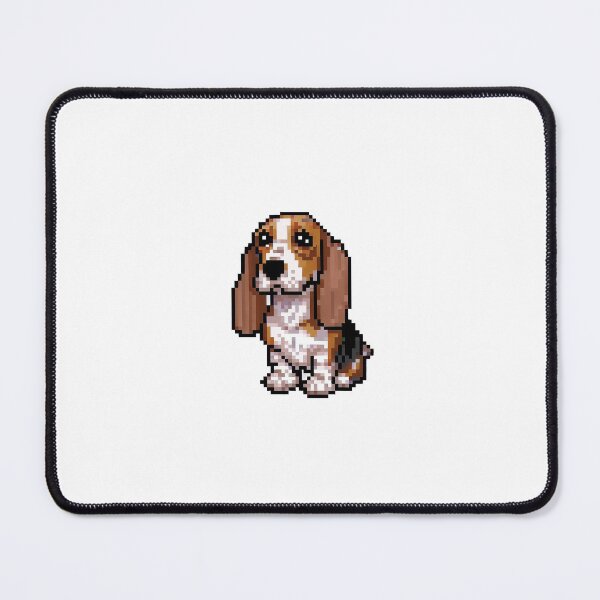 Item preview, cute basset hound pixel art designed and sold by MartinMagasin.